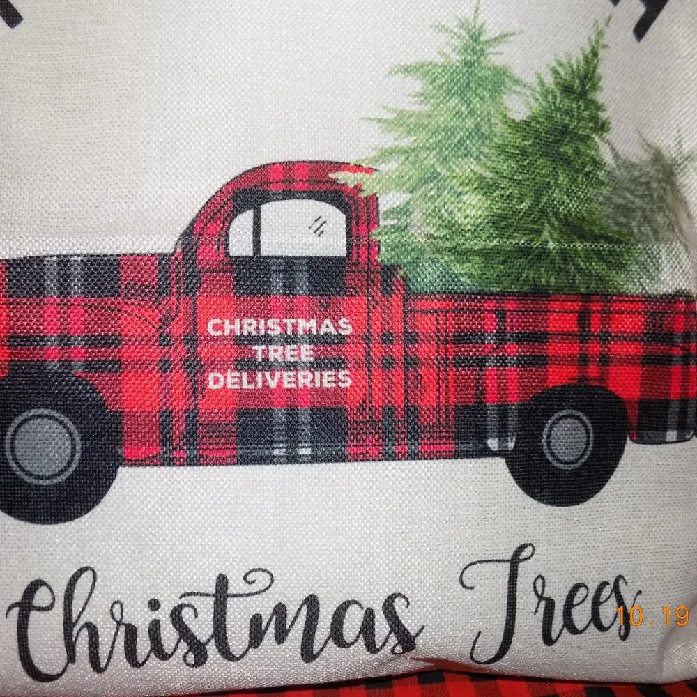 New Farm Fresh Christmas Trees pillow cover